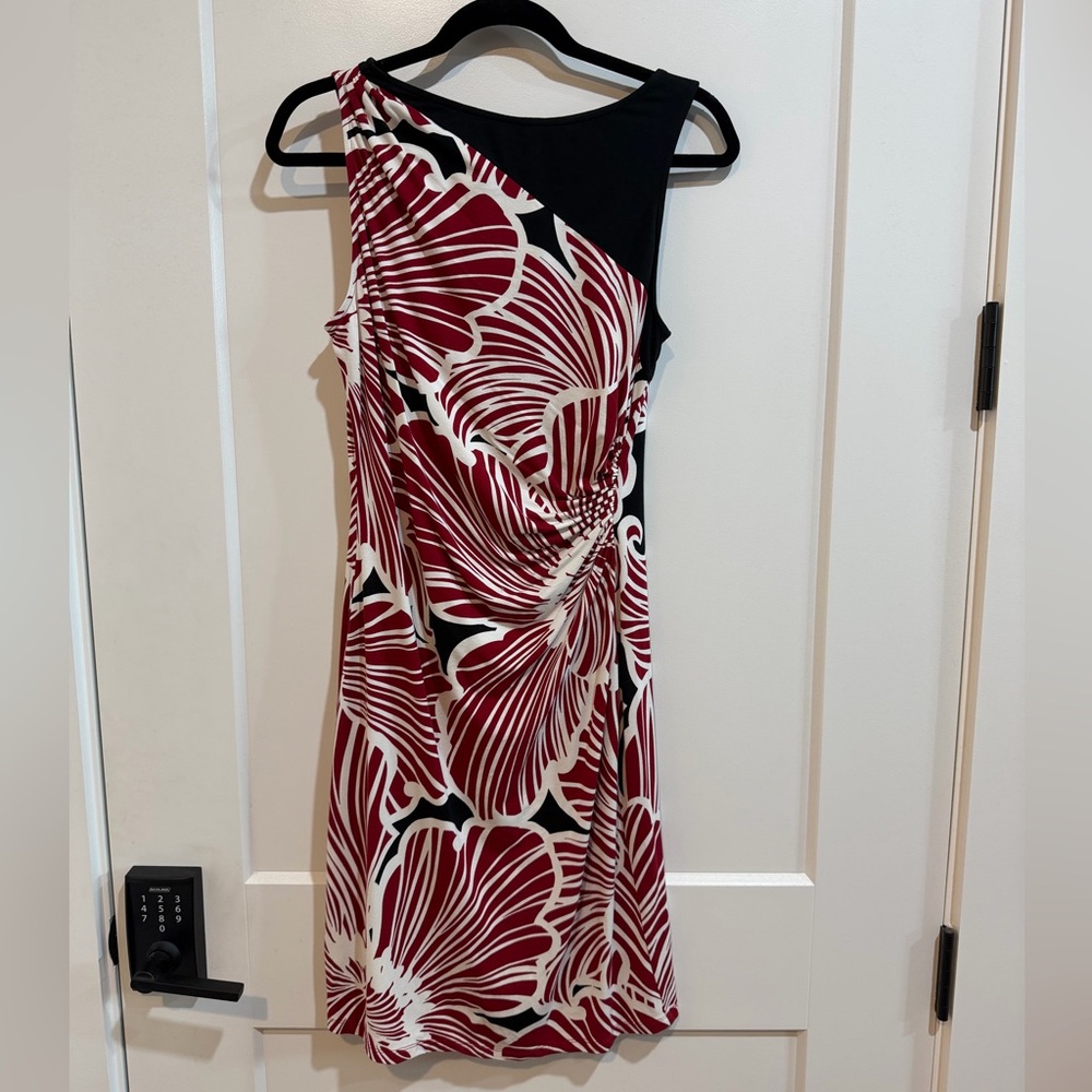 Tommy Bahama Boat Neck Dress - Black Red Tropical BNWT Sz S